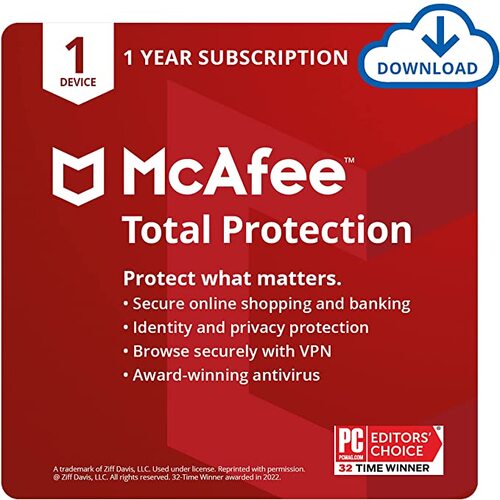 McAfee Antivirus 1 User 3 Year